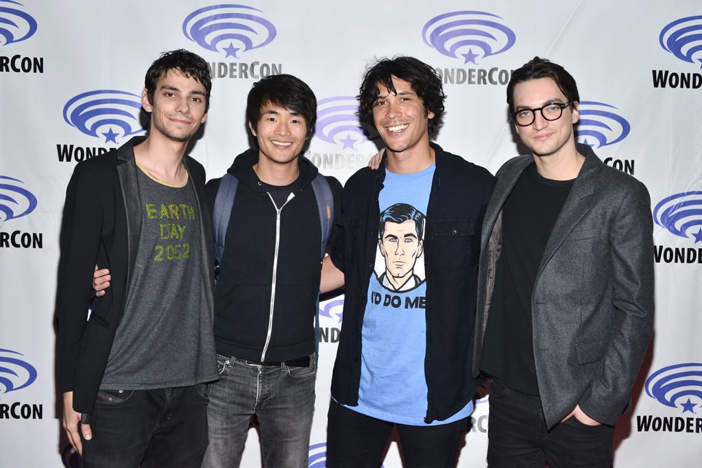 Pictured: Devon Bostick, Christopher Larkin, Bob Morley, and Richard Harmon.