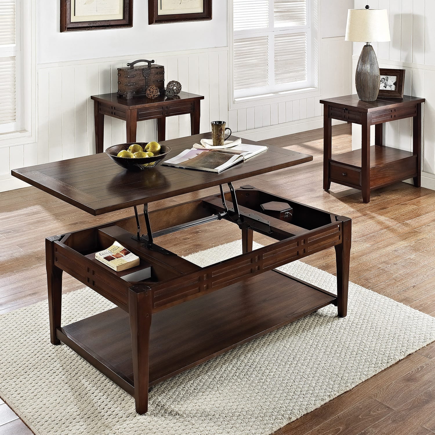 Lift top coffee table deals with casters