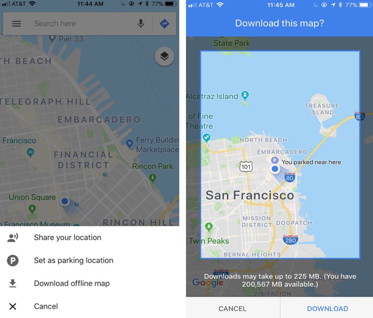 Access Google Maps offline.
