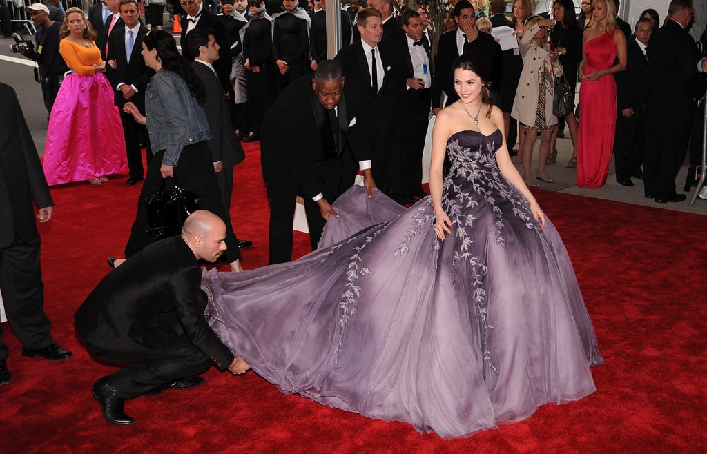 Bee Shaffer's ball gown called for more than one attendant at the gala in 2008.