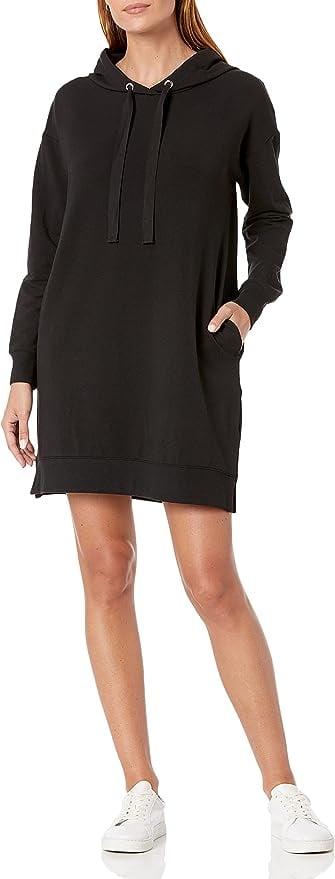 Amazon The Drop Iona Long-Sleeve Hooded Mini Sweatshirt Dress