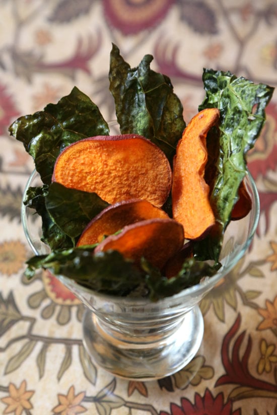 Baked Kale and Sweet Potato Chips