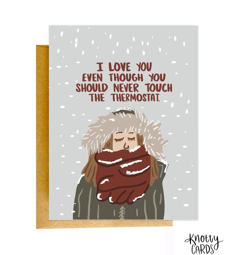 For a Heated Debate: Thermostat Valentine's Day Card