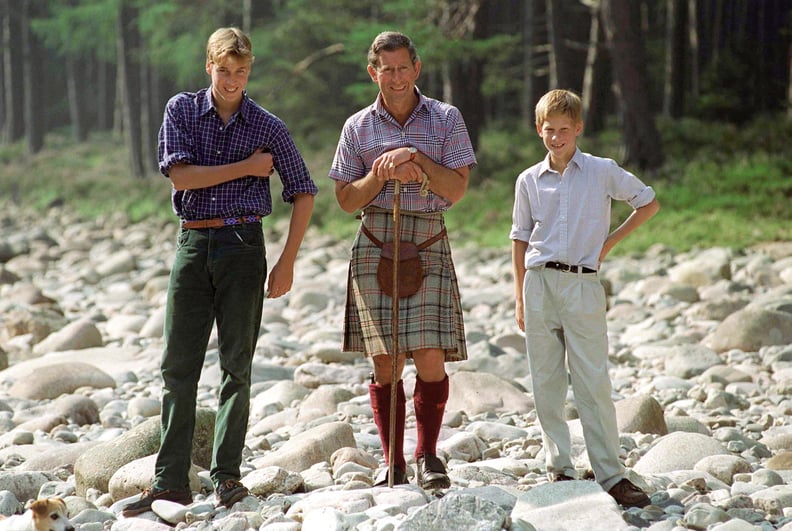 Charles, Harry, and William on the property