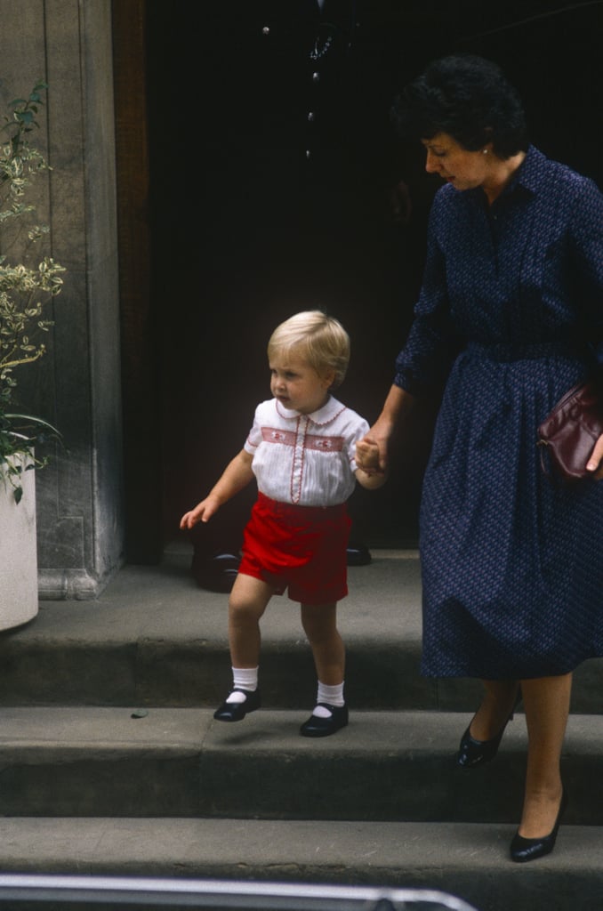 Prince William Visiting Newborn Prince Harry at St. Mary's Hospital in1984