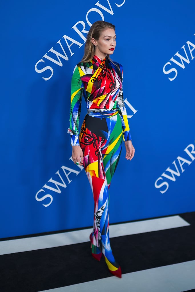 Gigi Hadid's Versace Jumpsuit at the CFDA Awards 2018