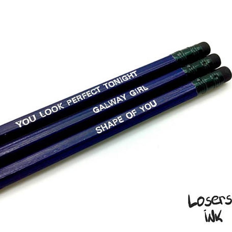 Ed Sheeran Quote Pencils