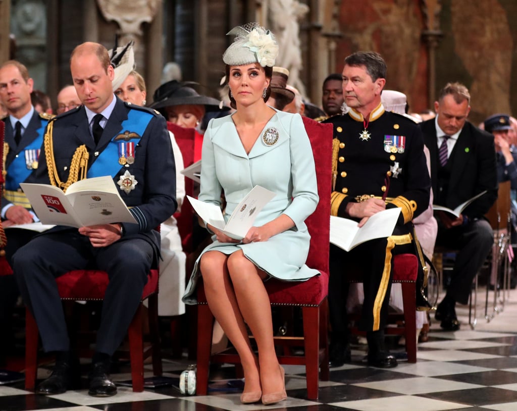 Kate Middleton's Blue Alexander McQueen Coat and Beige Heels