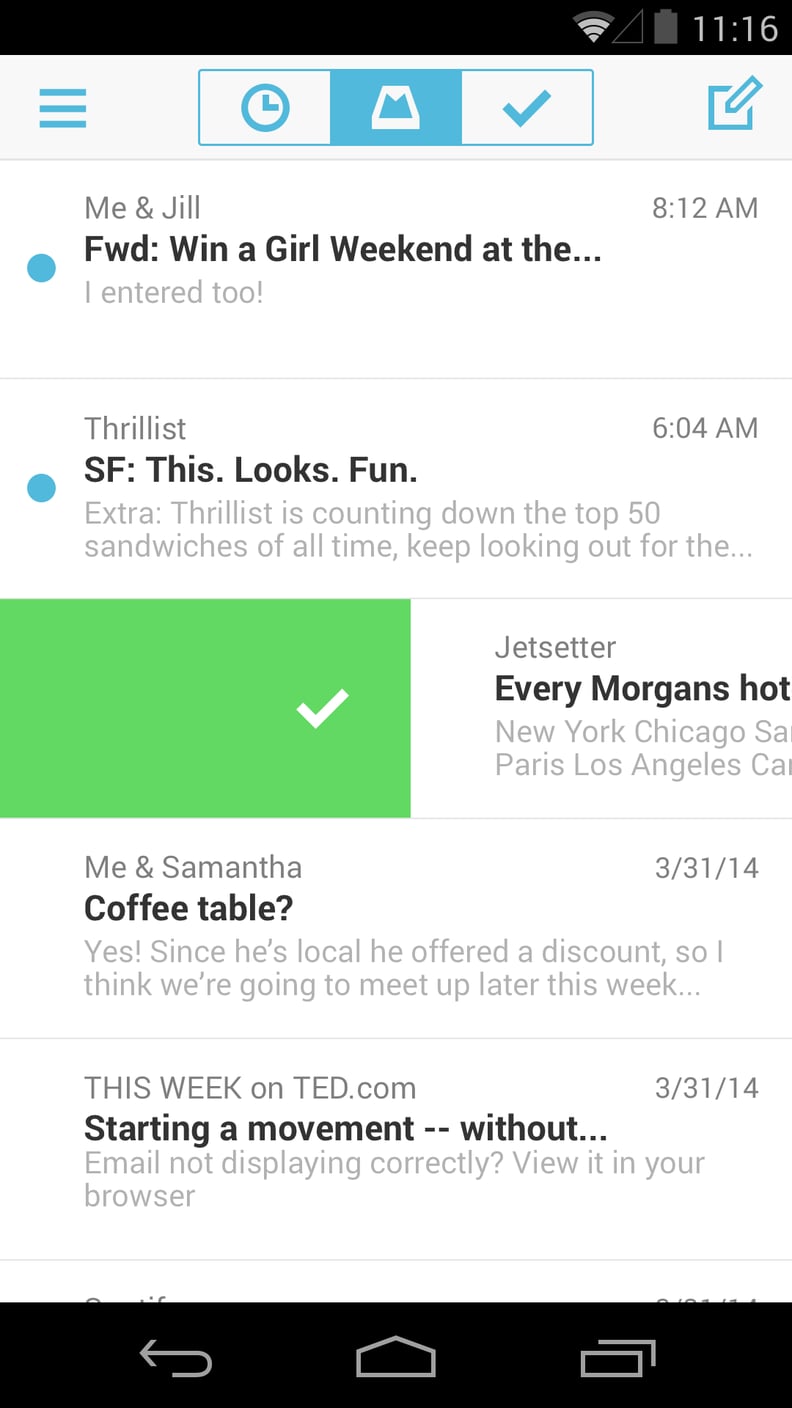 Mailbox for Android — Swipe to Archive