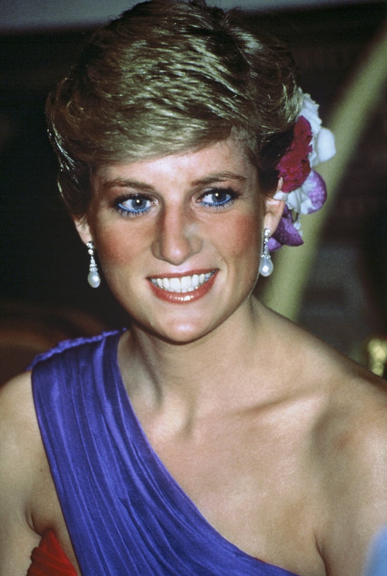 Princess Diana Wearing Blue Eyeliner in 1988