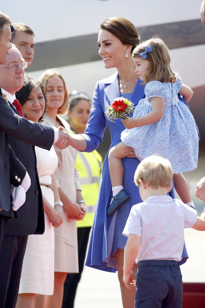 Princess Charlotte Smelling Flowers in Germany 2017