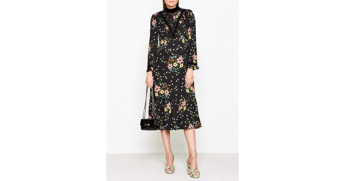 Kate's Dress | Kate Middleton Black Floral Dress | POPSUGAR Fashion UK ...
