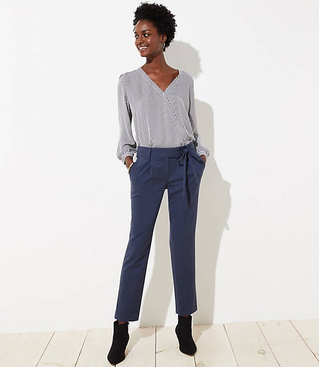 Loft Slim Tie Waist Pencil Pants in Marisa Fit