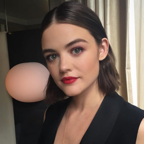 Lucy Hale With Brunette Hair | Spring 2016