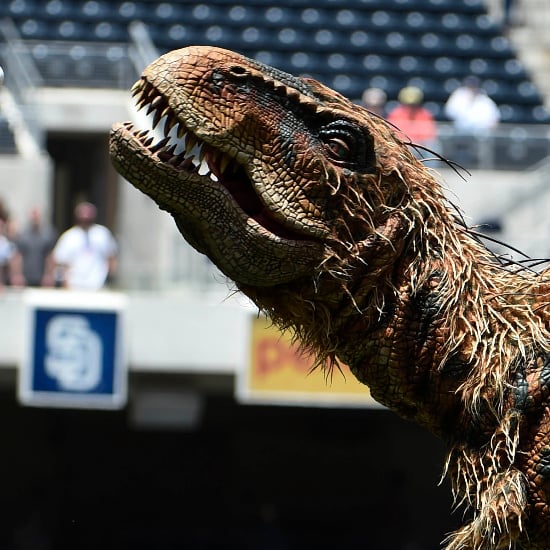 Dinosaur Throws First Pitch