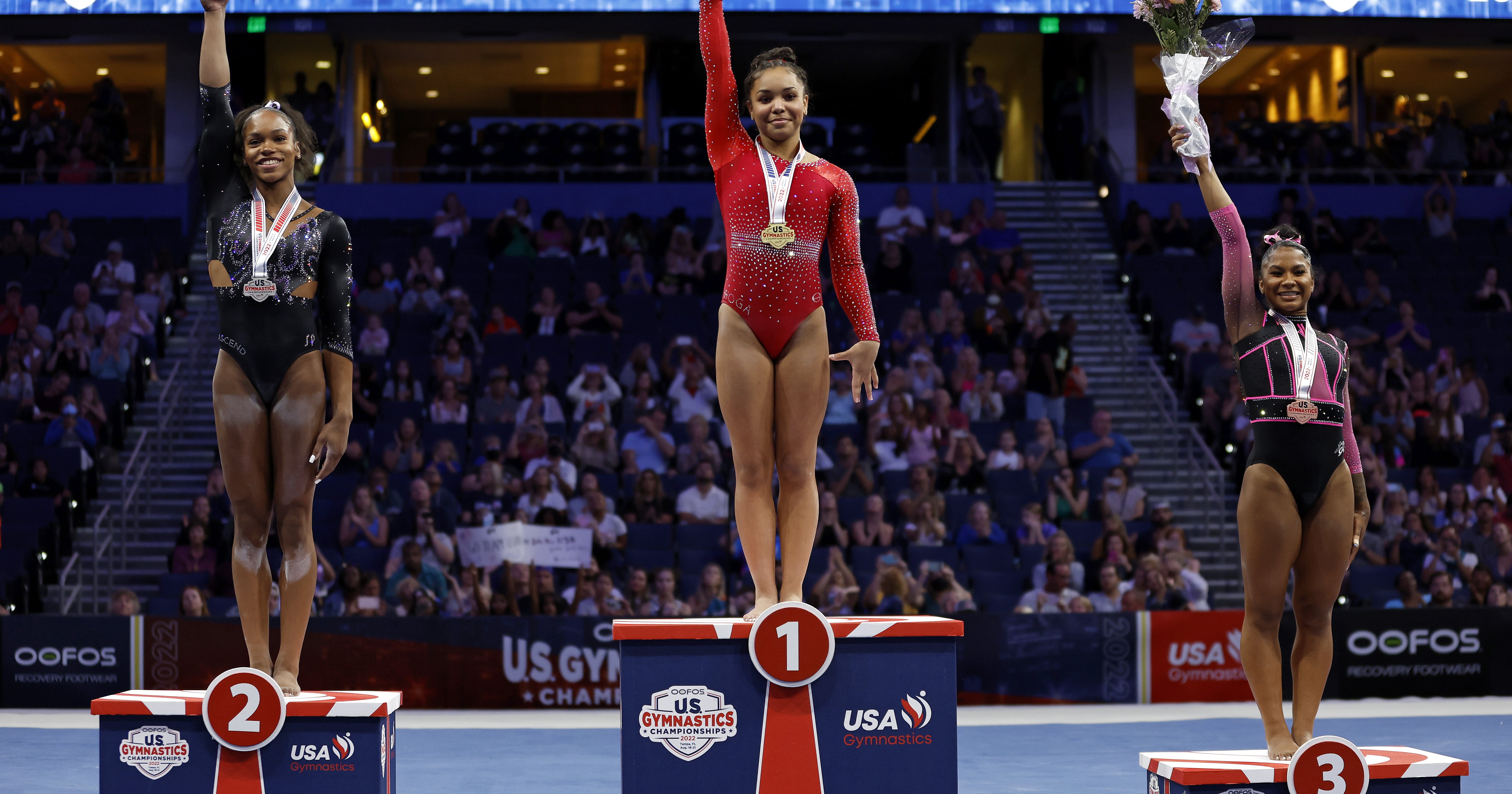 Podium Sweep at 2022 Women's US Gymnastics Championships POPSUGAR Fitness