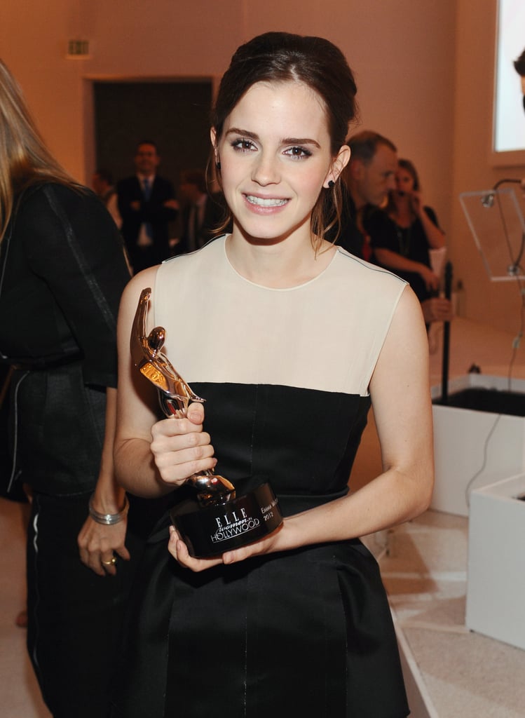 Emma Watson posed for photos at the Elle Women in Hollywood Awards.
Emma Watson posed for photos at the Elle Women in Hollywood Awards.