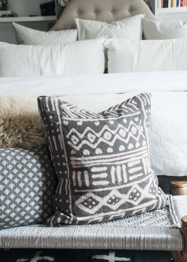Use a Bleach Pen DIY Mudcloth Pillows POPSUGAR Home Photo 3