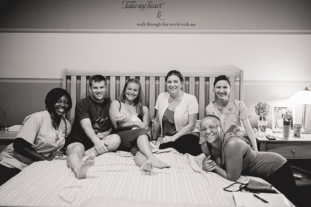 Black and White Photos of a Home Birth