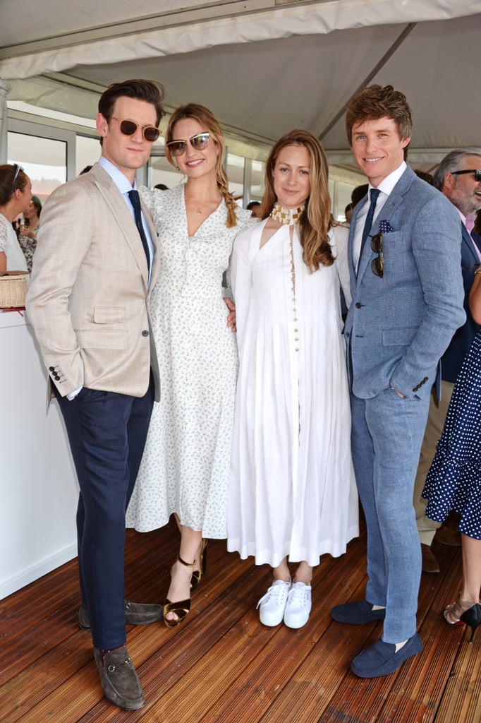 Matt Smith, Lily James, Hannah Bagshawe, and Eddie Redmayne