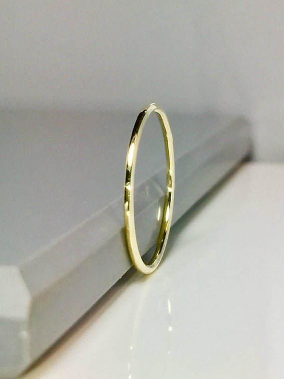 Etsy Solid Gold Midi Ring