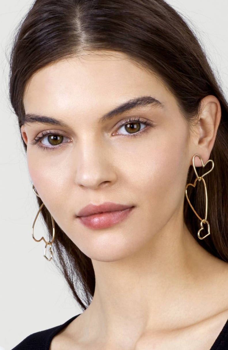 BaubleBar Minimal Heart Drop Earrings