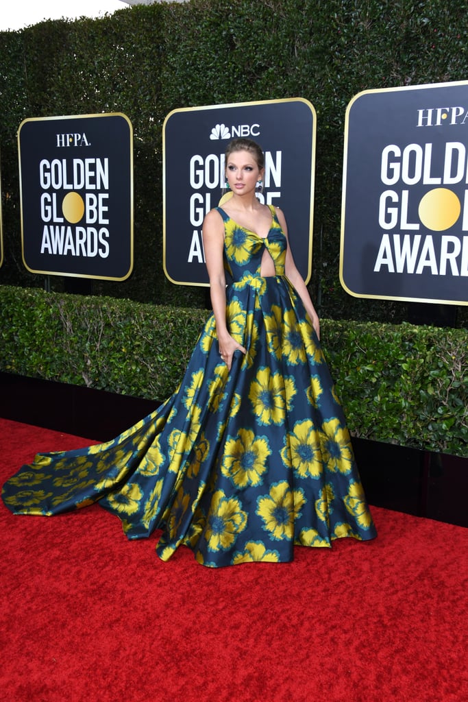 Taylor Swift's Groovy, Jewel-Tone Floral Dress at the 2020 Golden Globes