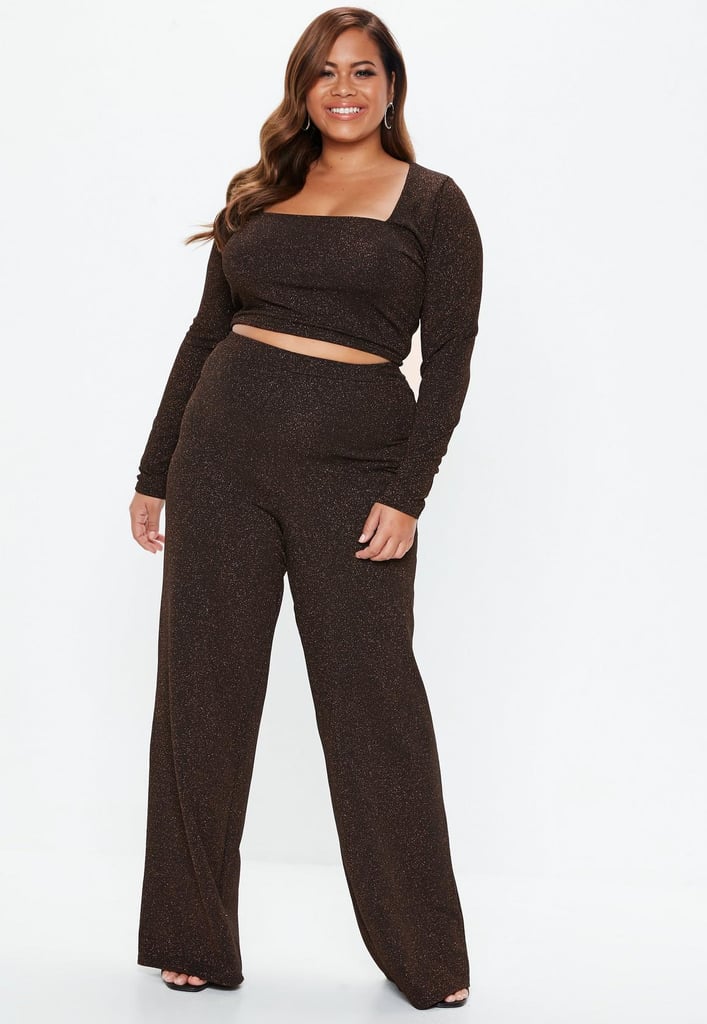 Missguided Sparkle Co-Ord Crop Top and High-Waist Pants | Beyoncé's ...