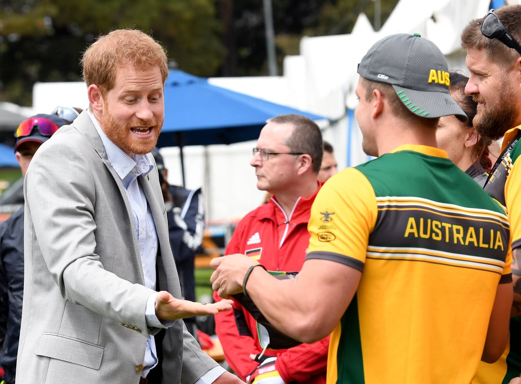 Prince Harry Tries on Speedo at Invictus Games 2018