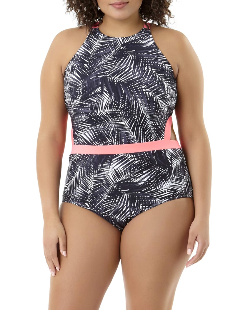Time and Tru Women's Paradise Palm Monokini One-Piece Swimsuit
