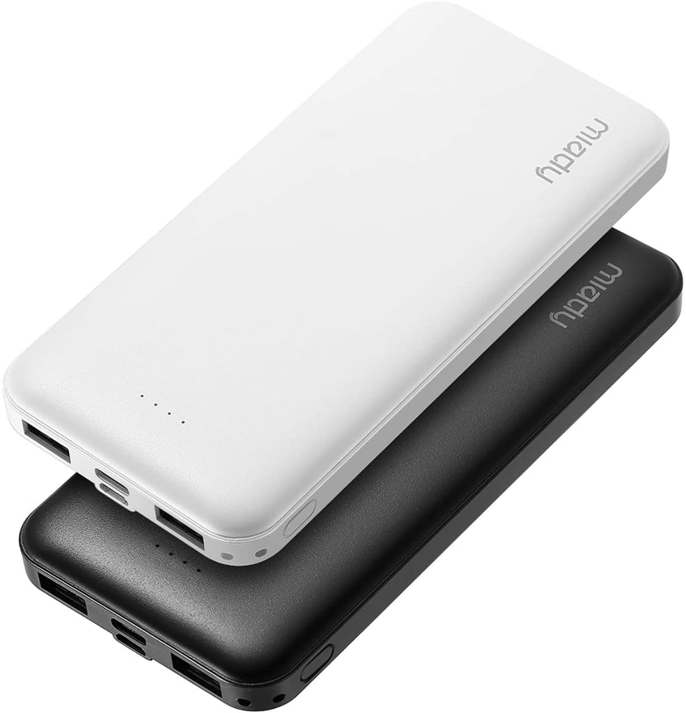 A Set of Portable Chargers: Miady 10000mAh Dual USB Portable Charger