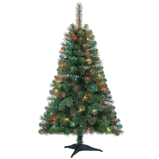 4ft Pre-Lit Riverside Pine Artificial Christmas Tree | Cheap Christmas ...