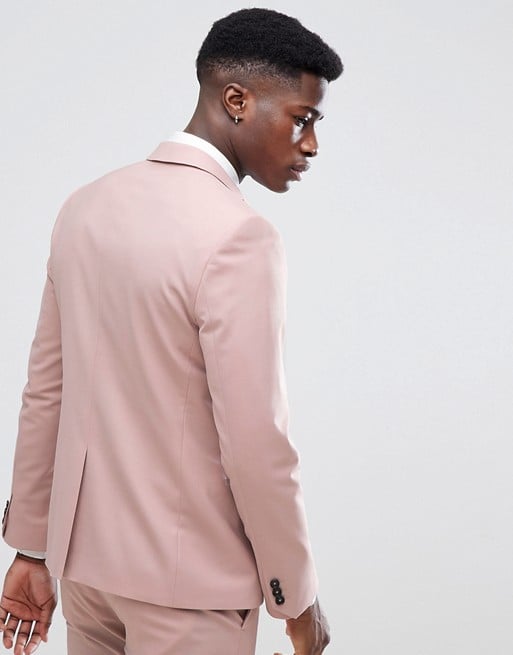 Noak Skinny Suit Jacket in Dusty Pink ($83, originally $151)