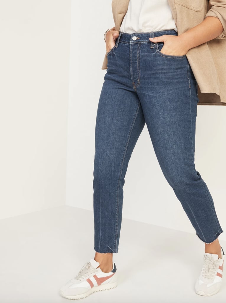 Old Navy High-Waisted Button-Fly O.G. Straight Cut-Off Jeans