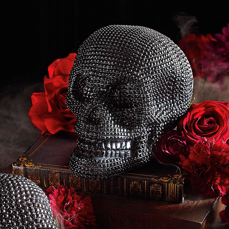 Large Black Beaded Skull