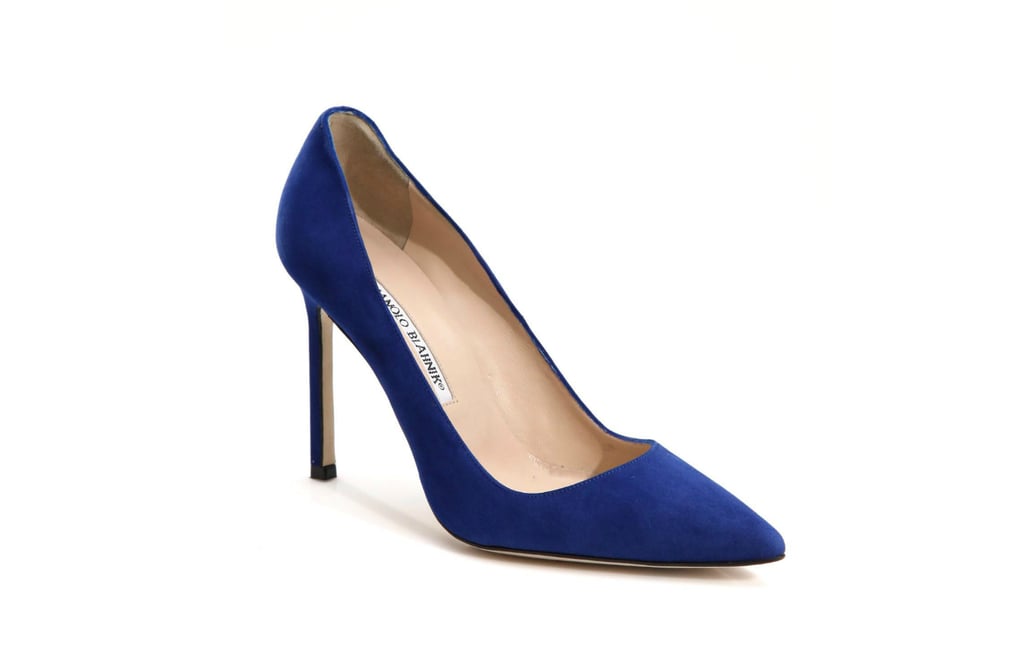 Manolo Blahnik BB Suede Point-Toe Pumps ($595)
