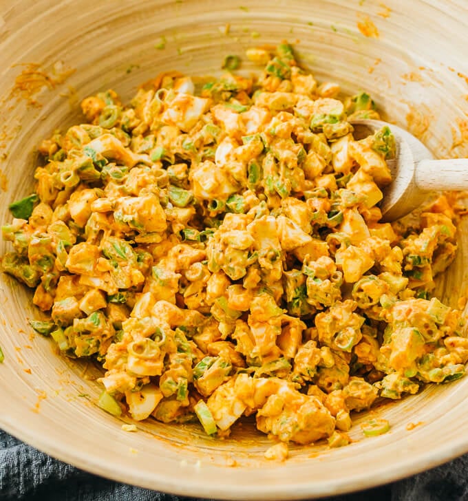 Avocado Egg Salad with Spicy Mayo Dressing