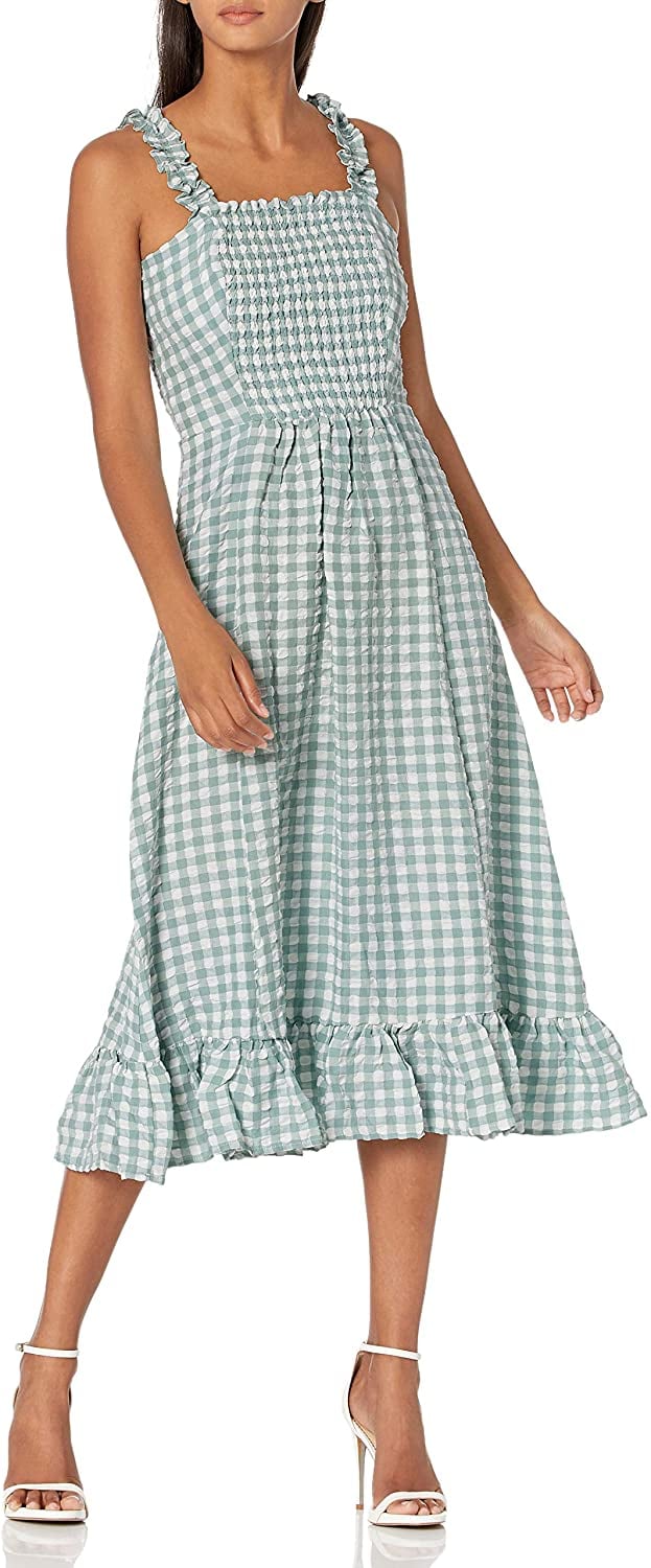 Sugar Lips Ruffle Smocked Midi Dress