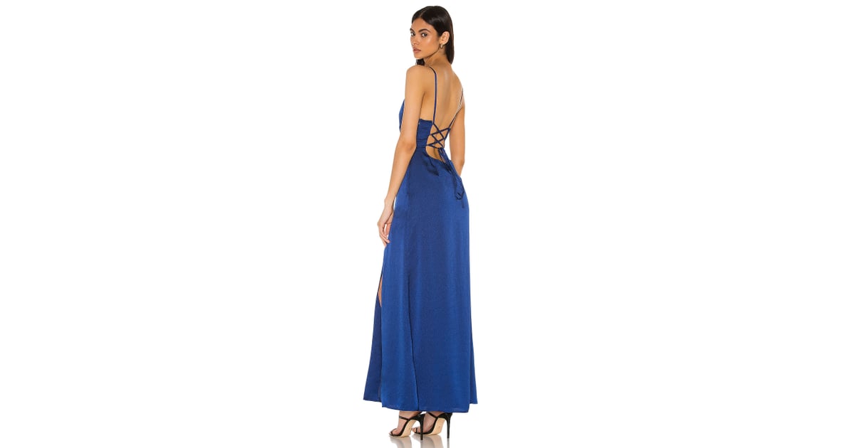 Shop Similar Blue Maxi Dresses | Camila Mendes's Navy Blue ...