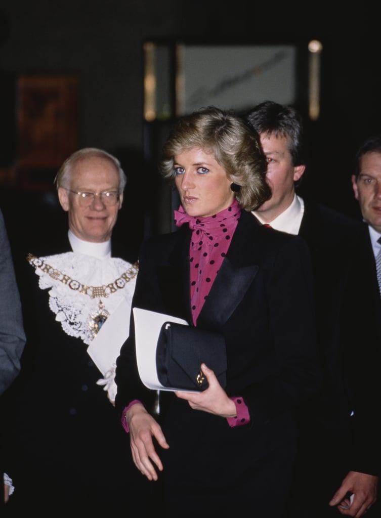 Princess Diana's Black Box Clutch With Gold Hardware