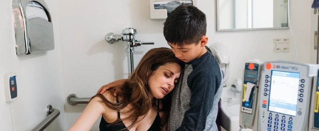 Photos of Mom Having Son Act as Doula During Childbirth