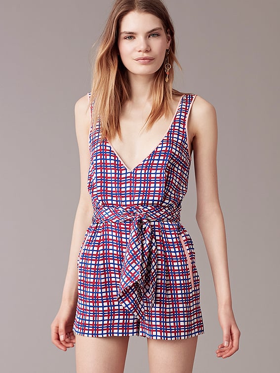 Diane von Furstenberg Sleeveless Deep-V Romper