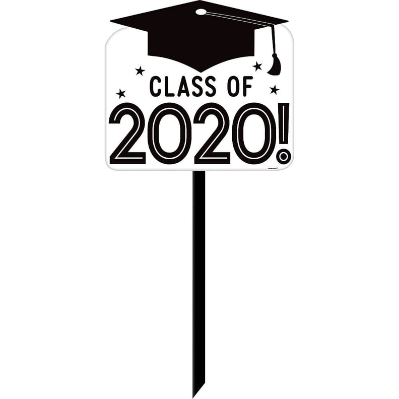White Class of 2020 Graduation Yard Sign