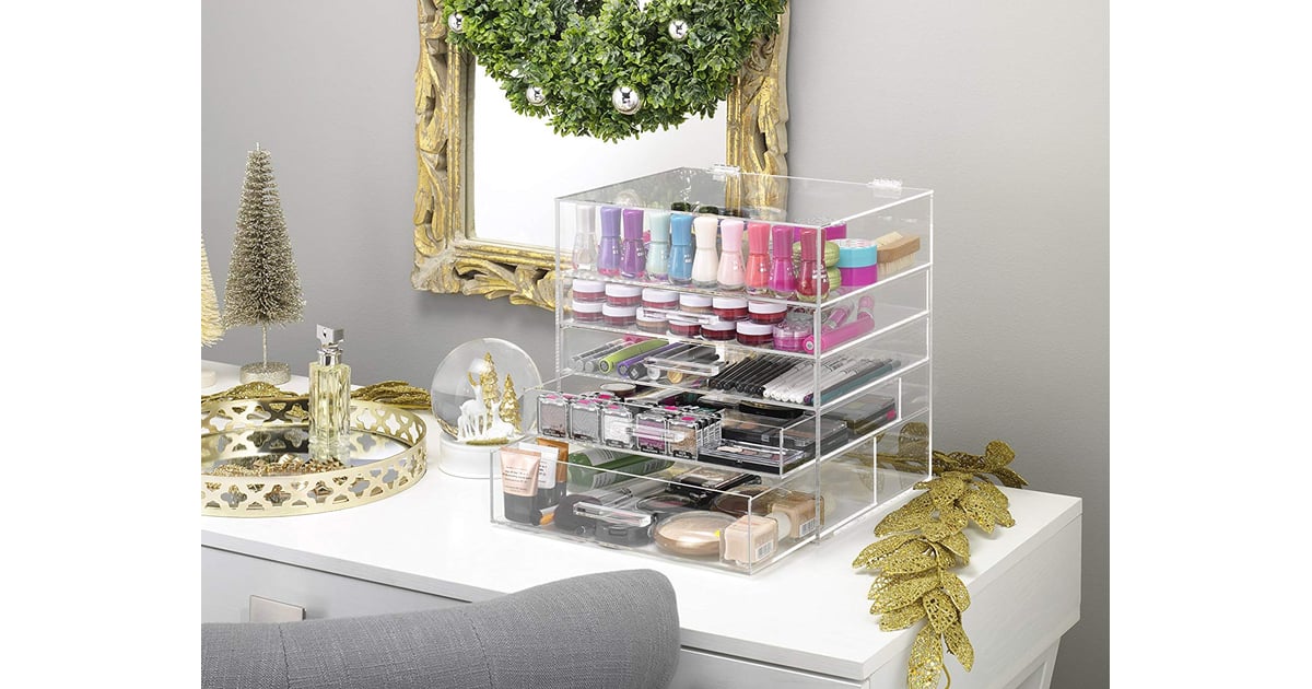 Whitmor 5 Tier ExtraLarge Cosmetic Organizer and Jewelry Storage Display Case Best Makeup and