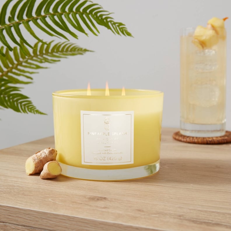 A Fruity Candle: Lidded Glass Jar Pineapple Splash Candle