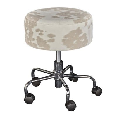 Linon Tillie Faux Fur Stool