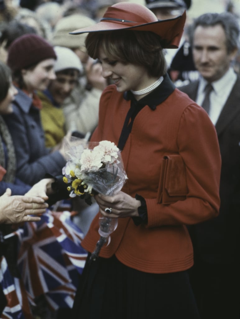 Princess Diana Wears Welsh Colors on Her First Visit to Wales