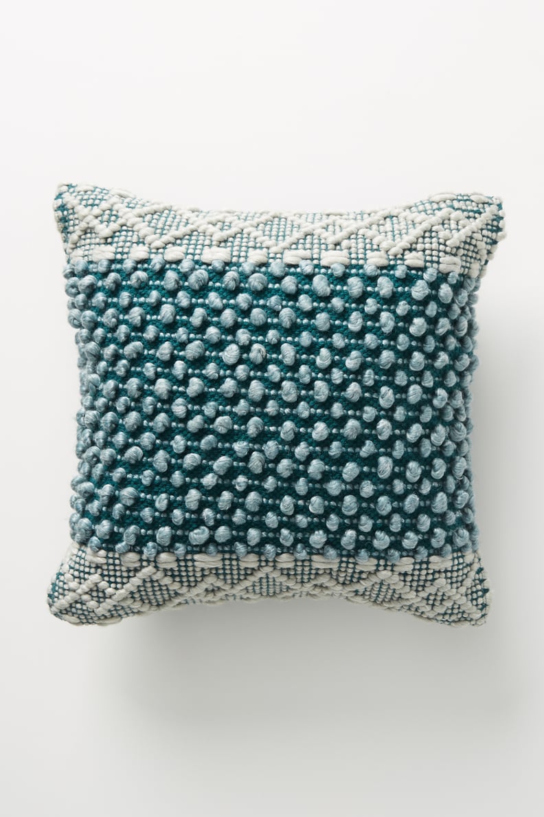 Joanna Gaines For Anthropologie Textured Eva Pillow in Dark Turquoise