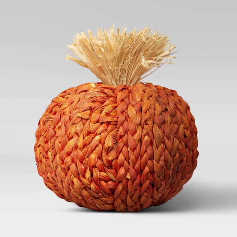 Opalhouse Decorative Woven Pumpkin Figurine in Red