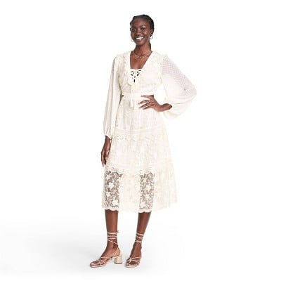 Alexis For Target Long Sleeve Lace Cutout Dress